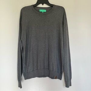 Men’s Mio Marino Fine Cotton Long Sleeve Crewneck Sweater Size 3XL‎ Gray Preppy